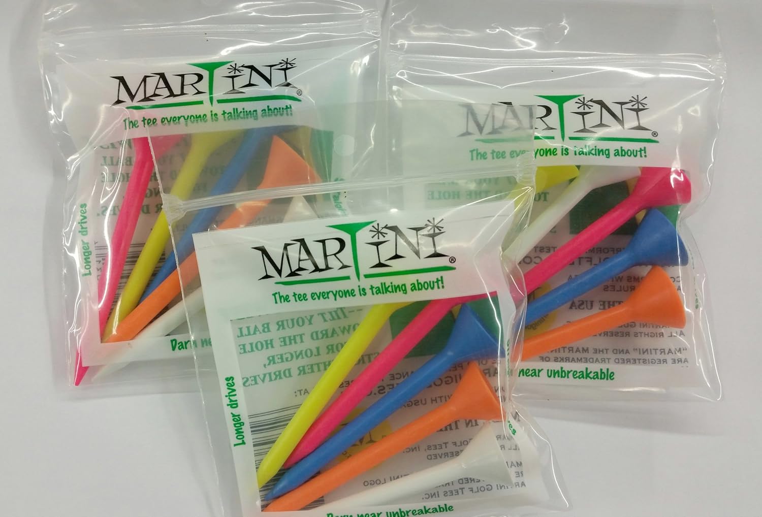 Martini Golf Tees Assorted 5pack (3 Count) Amazon.co.uk Sports