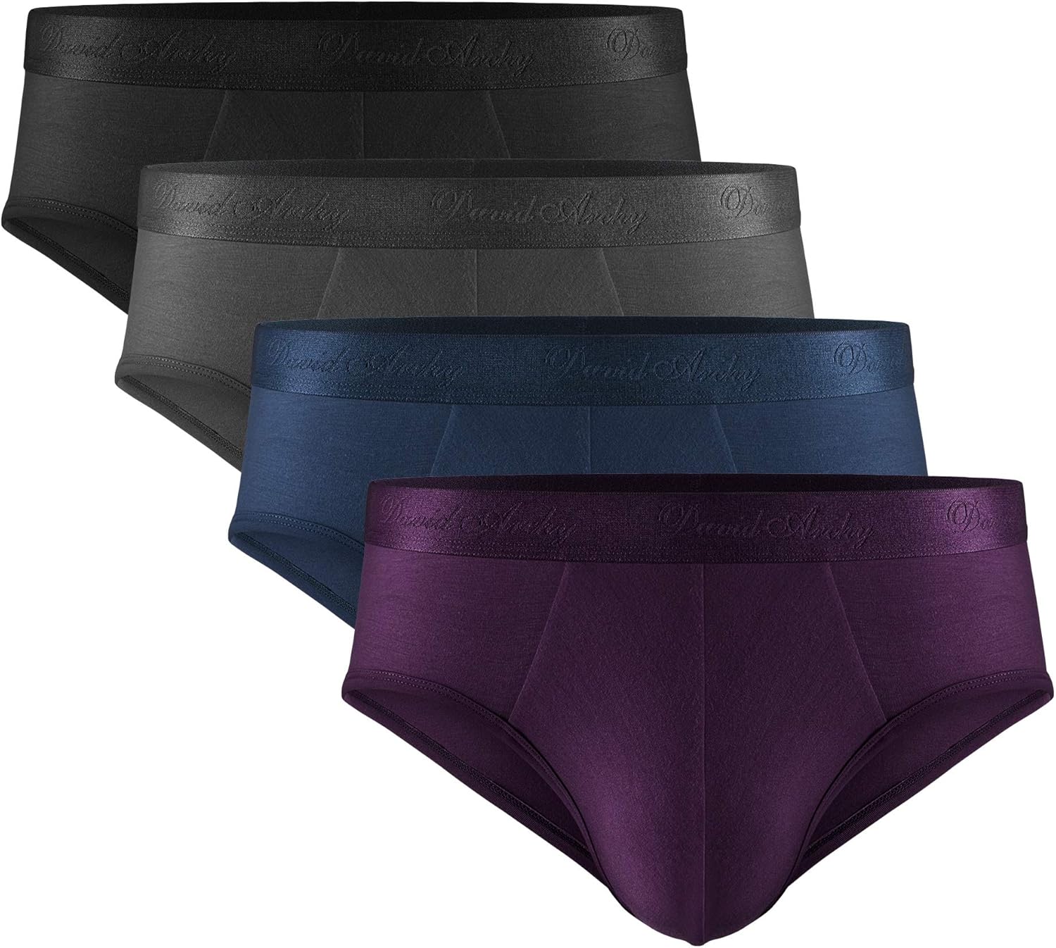 DAVID ARCHY Men's Underwear Micro Modal Ultra Soft Comfy Briefs 4 Pack: Clothing