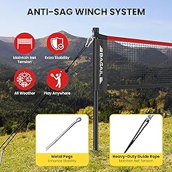 BAGAIL Outdoor Badminton Net Set with Anti-Sag