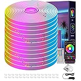 Ledagic 50FT RGB Neon Rope Lights, Outdoor Led Strip Lights Waterproof IP67 with Remote and App Control, Flexible Led Rope Li