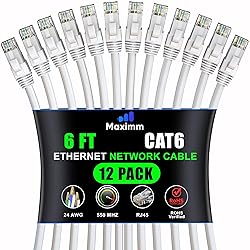Maximm Cat 6 Ethernet Cable 6 ft
