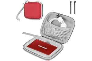 ProCase Carrying Case for Samsung T7/ T7 Touch Portable SSD with 2 Cable Ties, Hard EVA Shockproof Storage Travel Organizer f