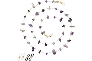 ERNAULO Glasses Chain for Women Eye Glasses Holders Around Neck Natural Crystal Eyeglasses Strap Sunglass Chains for Women