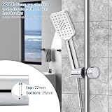 Joyoldelf Adjustable ABS Shower Rail Holder 19-25mm Chrome Plated view 7