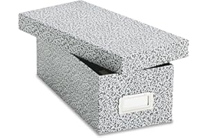 Oxford Oxford Reinforced Board 3 x 5 Card File with Lift-Off Cover, Black/White Agate,1 Per Box,(40588)
