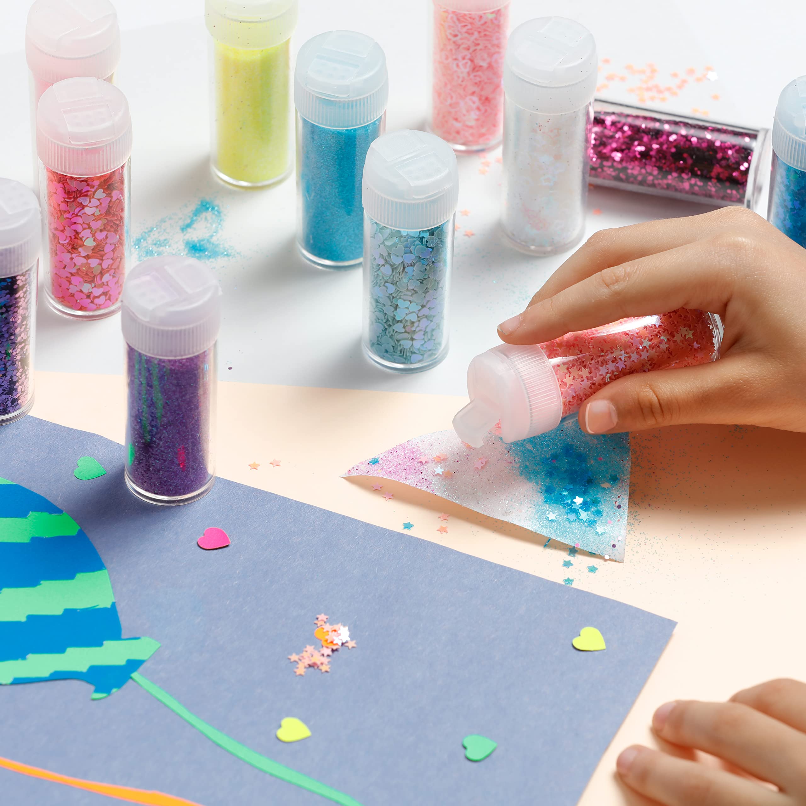Incraftables Glitter for Crafts (32pcs). Best Assorted Colors Craft Glitter Set. Extra Fine & Chunky Bulk Pack for Resin, Slime, Tumblers & Candle Making. Big Pack for Kids & Adults