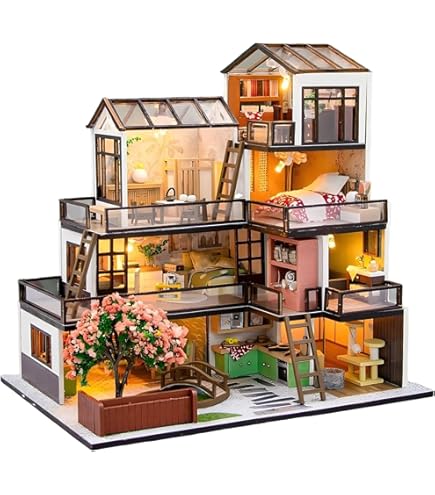 Casa De Muñecas De Madera WonDerfulC Casa De Muu00f1ecas De Madera