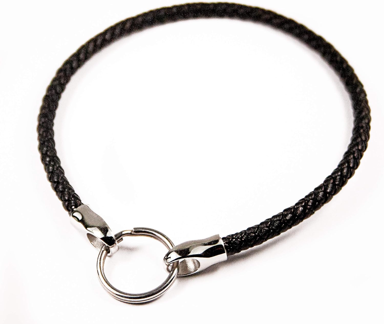 Braided Leather Tag Collar House Collar Greyhound Whippet