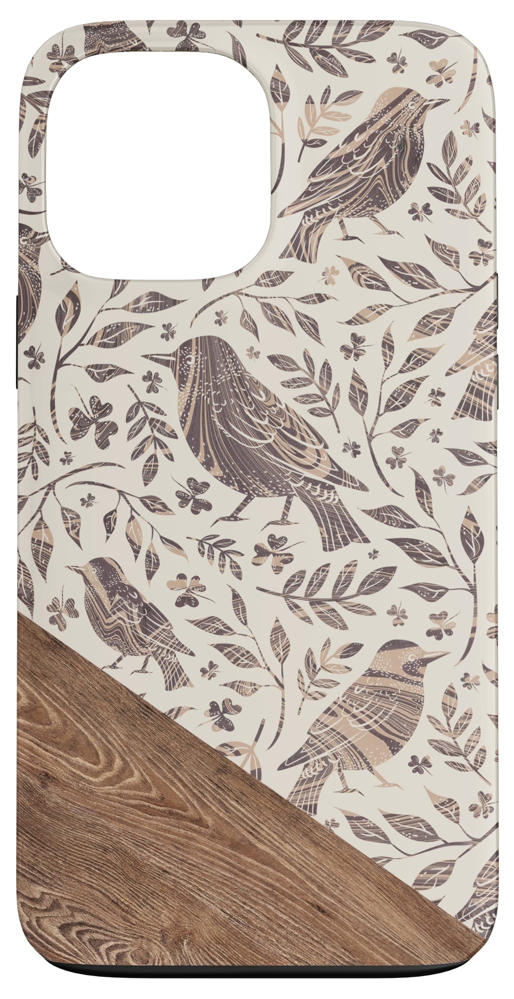 Boho Bird Leaf Floral Folk Pattern Nature Autumn Case for iPhone 13 Pro Max