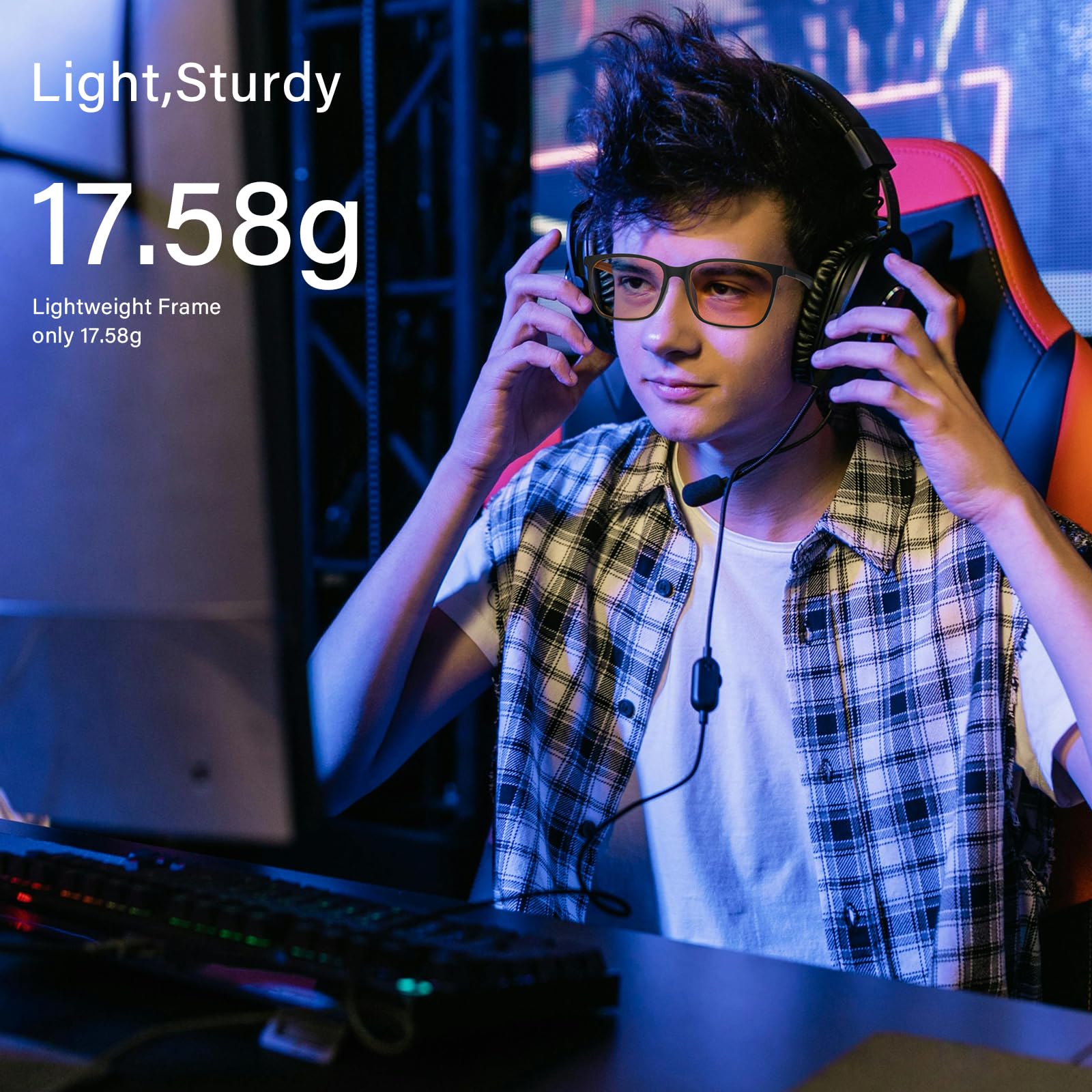 Occhiali Computer Antiriflesso Occhiali Per Computer Anti Luce Blu E UV400 - Protezione Visione, Design Quadrato Unisex Occhiali Anti Luce Blu Donna