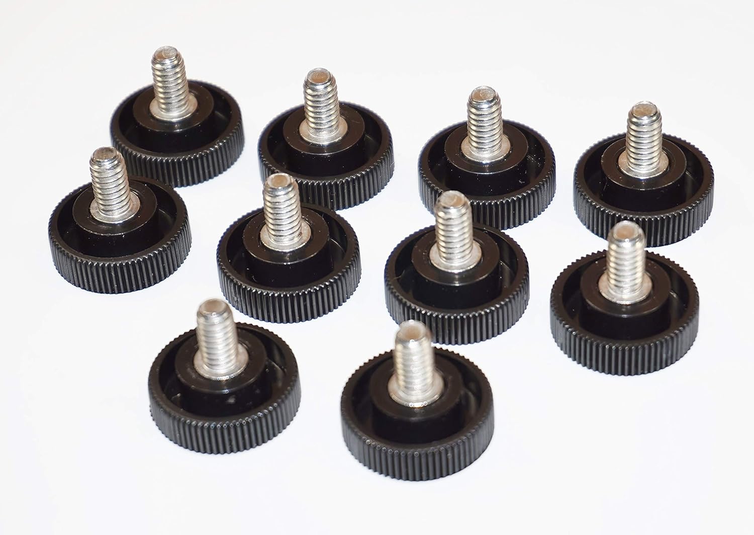 1/420x1/2 Long Stainless Steel Thumb Screws 1 Round Knurled Plastic