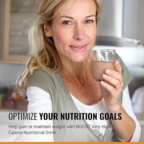 BOOST VERY HIGH CALORIE NUTRITIONAL DRINK – HELPS WEIGHT GAIN & MAINTENANCE – 530 CALORIES – 26 VITAMINS & MINERALS – 22 G PROTEIN – CALORIE-DENSE NUTRITIONAL DRINK – CHOCOLATE – 8 FL OZ (PACK OF 24)