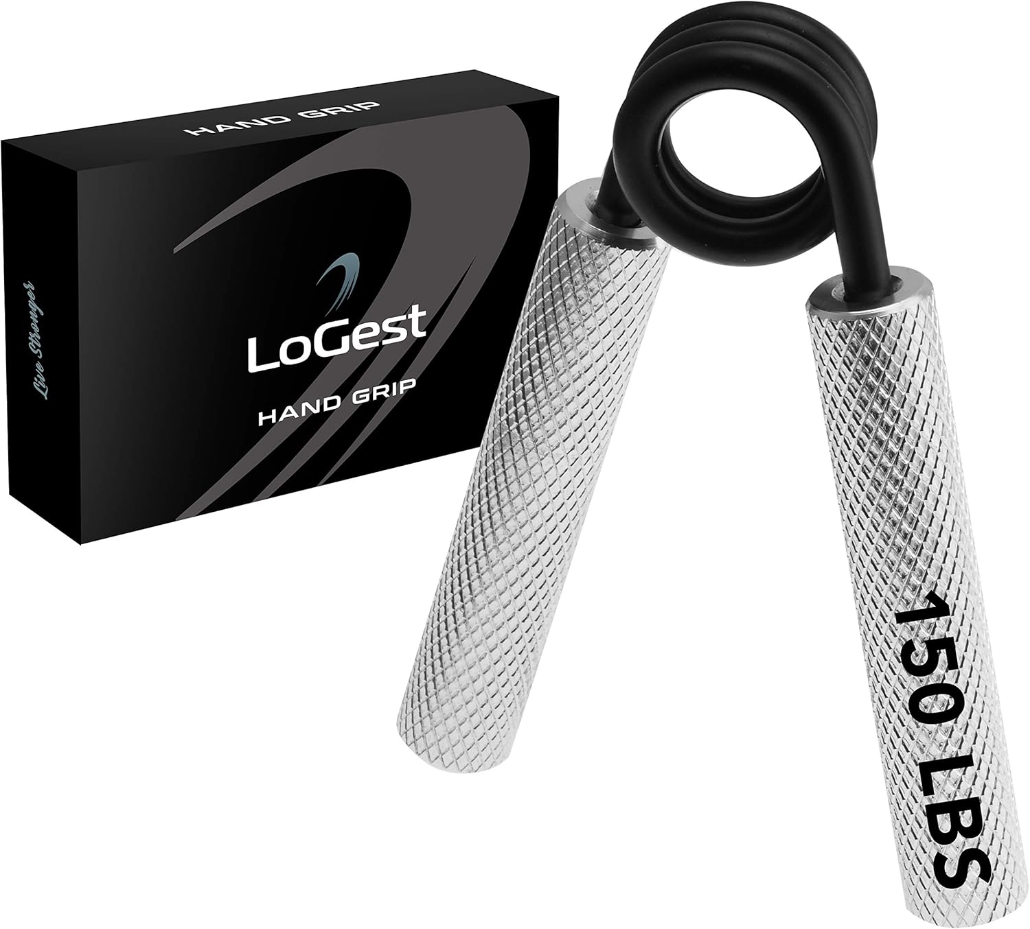 Logest Metal Hand Grip Strengthener 100LB-350LB No Slip Heavy-Duty Grip Strengthener with Gift Box, Great Wrist & Forearm Hand Exerciser, Home Gym, Hand Gripper Grip Strength Trainer (Silver - 150LB) : Sports & Outdoors