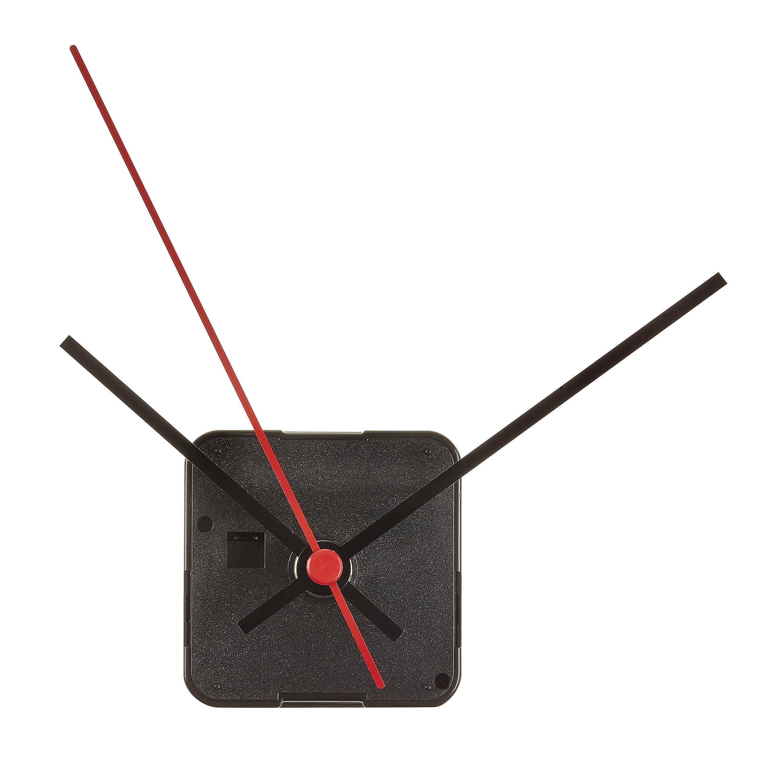 TFA Dostmann 60.3061.01 Analog Clock Movement with Silent Sweep Drive + 4 Clocksets for Crafts Black (L) (W) 29 x (H) 56 (75) mm