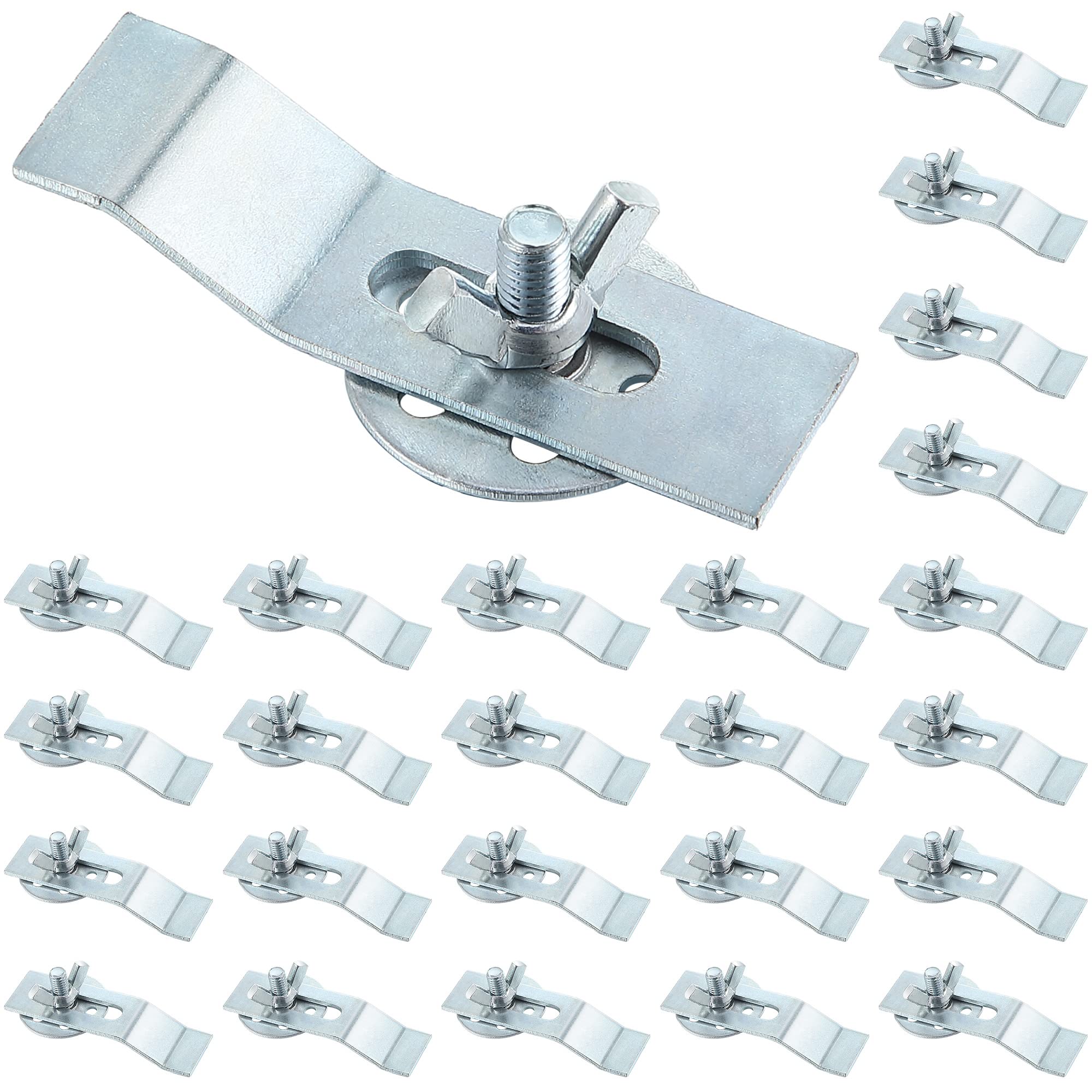 Photo 1 of Enhon 24 Pack Sink Clips Kit, Undermount Sink Clips, Sink Mounting Kit Bracket, Installation Repair Hardware Clips Fastener Support for Kitchen or Bathroom Sinks (Silver)