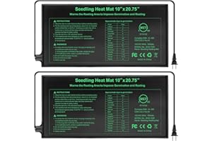 HYDGOOHO Seedling Heat Mat, 10"x 20.75" Plant Heating Pad for Home Gardening Seed Starting, MET Certified Waterproof Durable Germination Station Heat Mat