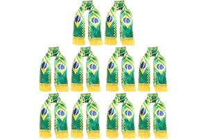 NOLITOY 10 Pcs Fans Scarf Sports Team Soccer Knit Scarf National Soccer German Patriots Football The 2022 Football Match Team Football Knit Scarfs World Decorate Satin Nationality