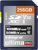 Integral 256GB SD Card U3 V30 4K Up to 100MB/s SDXC Ringed High Speed view 2