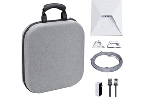 KUBEIBEAR Starlink Mini Carry Case - Protective Waterproof Storage Bag Pouch for SpaceX Starlink Mini Dish, Travel-Friendly Design with Handle, Perfect for RV, Van, Camping & Outdoor Use (Gray, Basic Case)