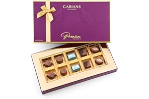 CARIAN'S BISTRO CARIANS Chocolate Gourmet Truffles Box, Belgium Chocolate Limited Edition, Chocolate Gift, Gourmet Chocolate Basket, Assortment of Milk, Dark, White Chocolate, Galentine's Day Gifts