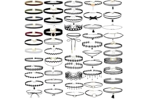 VEGCOO Choker Set Adjustable Classic Black Choker Necklace Foot Set Velvet Metal Pendant Making Chains Vintage Lolita Styles 