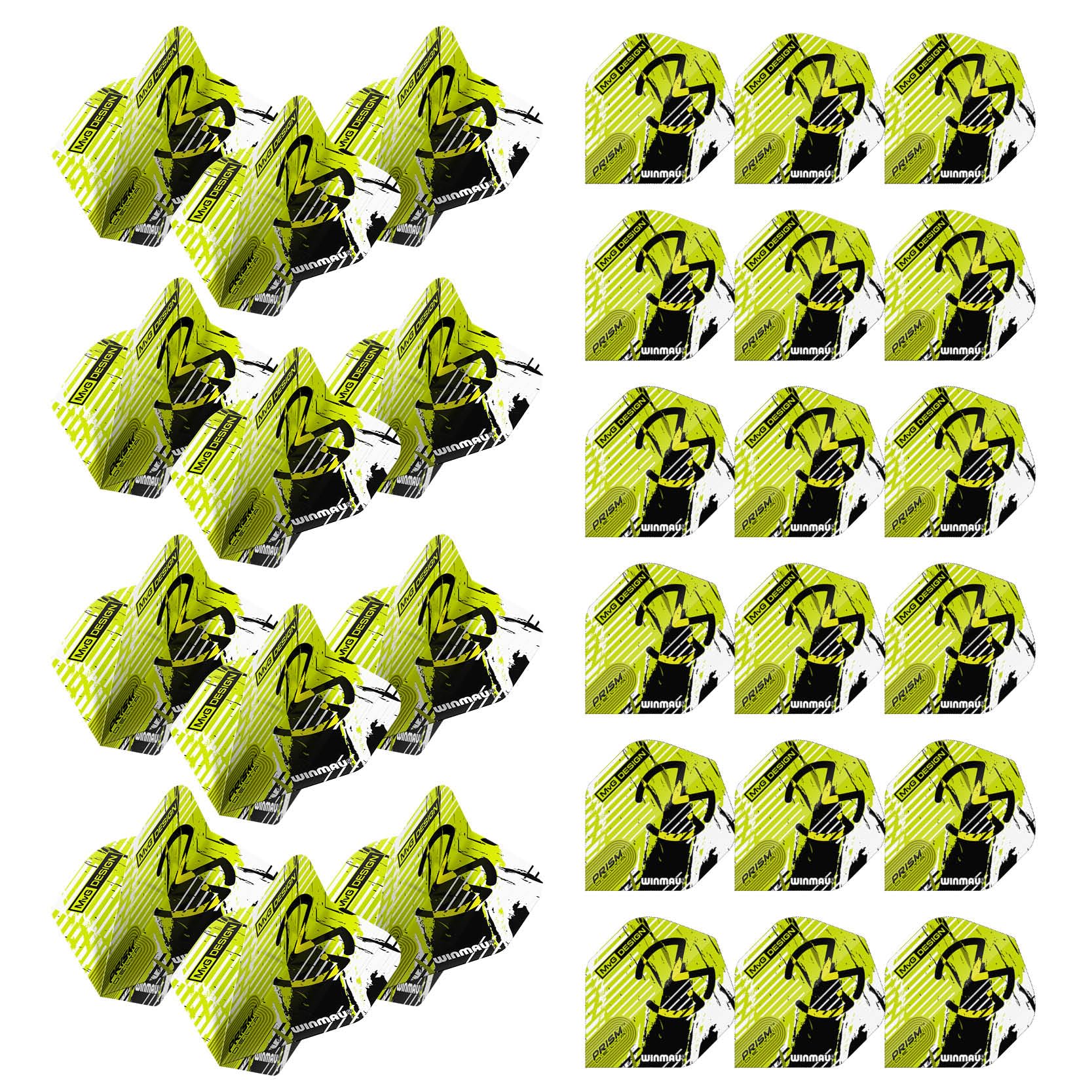 WINMAU Prism Delta MVG V3 Dart Flights - 10 sets per pack (30 dart flights in total)