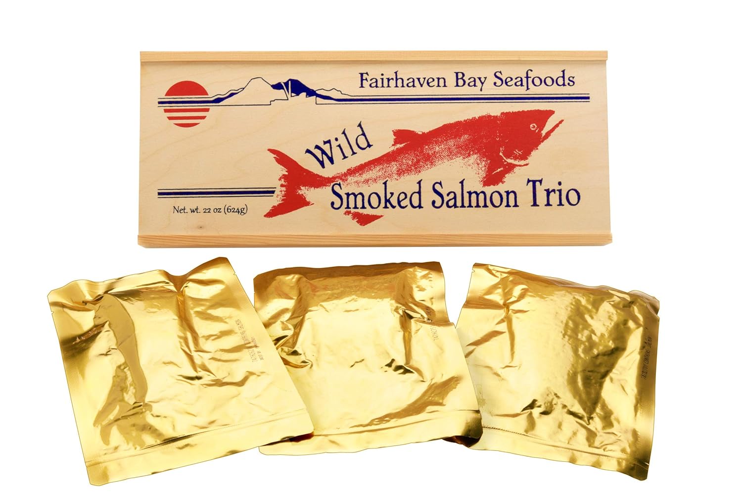Smoked Salmon Trio, 22 Oz in Wood Legacy Gift Box