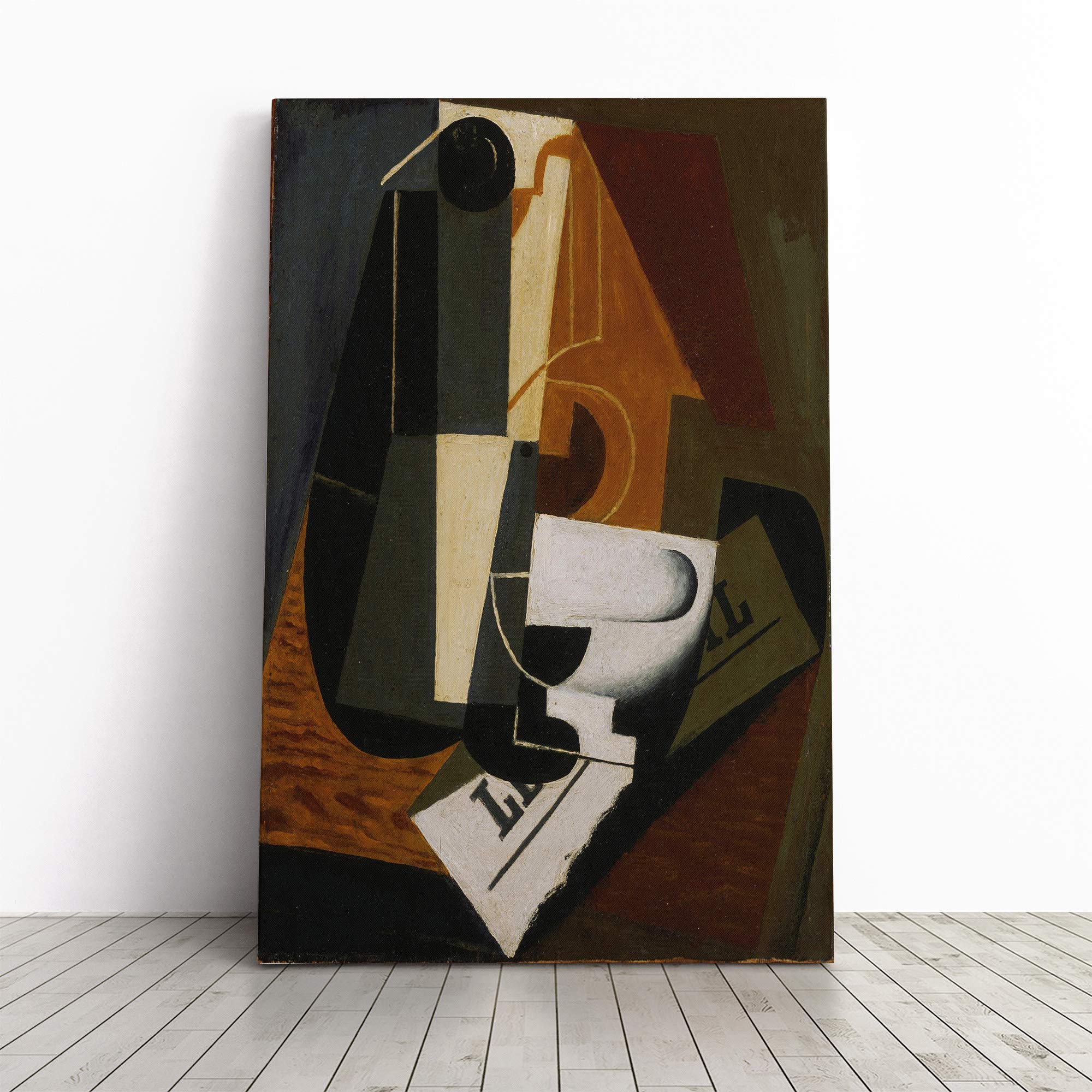 Juan Gris Coffeepot Canvas Print | Gallery Wrapped 30mm Frame Wall Art | 20x14 inches | Ready to Hang | Modern Picture | Living Room Bedroom Lounge Office