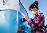 Bosch Lambswool Polishing Hood 125mm Hook Loop for Random Orbit Sanders view 7