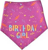 Pejlnd Dog Birthday Bandana Pink 79x32cm Large 5-25kg Birthday Party Scarf view 6