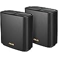 ASUS ZenWiFi XT9 AX7800 Tri-Band WiFi6 Mesh WiFiSystem (2Pack), 802.11ax, up to 5700 sq ft & 6+ Rooms, AiMesh, Lifetime Free Internet Security, Parental Controls, 2.5G WAN Port, UNII 4, Charcoal