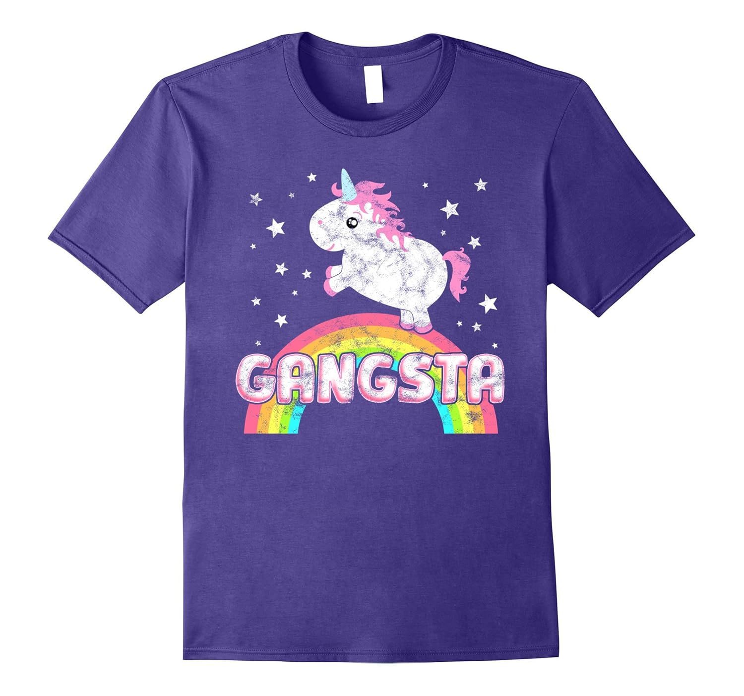 Funny Ironic Cool Unicorn Gangsta Rap Music Festival T-Shirt-ANZ