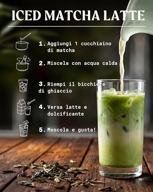 Matcha Premium Giapponese Bio in Polvere con L-Teanina