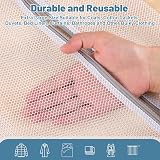 FUYOAL 2 Pack Mesh Laundry Bags 50x60cm with Zippers White L view 3