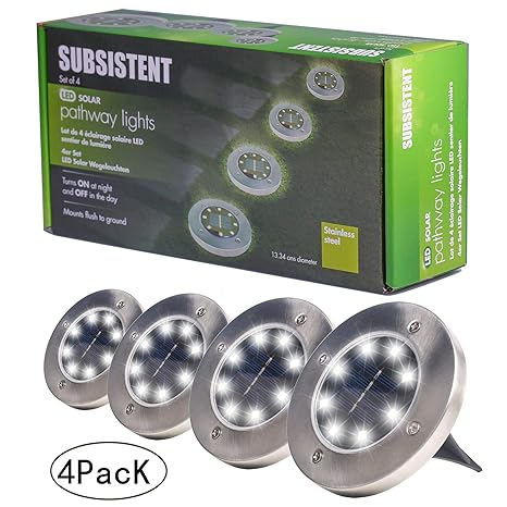 Amazon Com Solar Powered Ground Lights Led Solar Path Lights