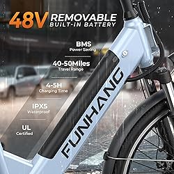 Funhang Electric Bike for Adults, 1000W Peak