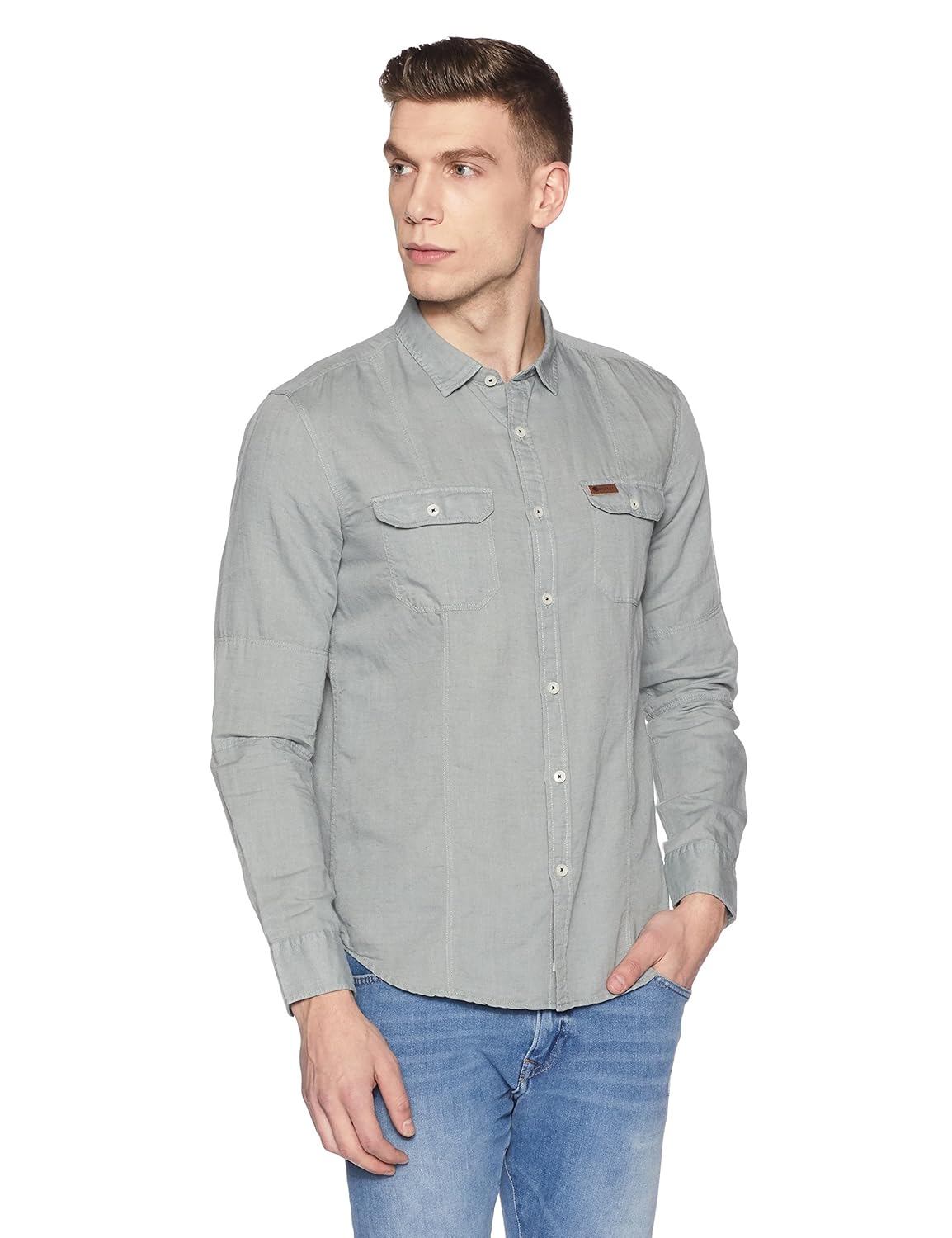 symbol amazon brand men's casual regular fit shirt