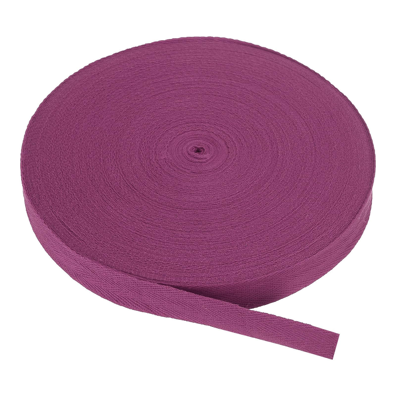 PATIKIL Cotton Twill Tape 25mm(1") 50 Yards Cotton Ribbon Bias Binding Tape Herringbone Webbing Trim for Sewing Gift Wrapping Craft DIY Purple