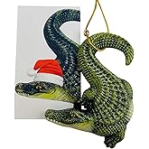 Alligator Ornament Legend of The Christmas Gator Set Find Me Holiday Tradition Tree Decoration with Card Boxed Pack