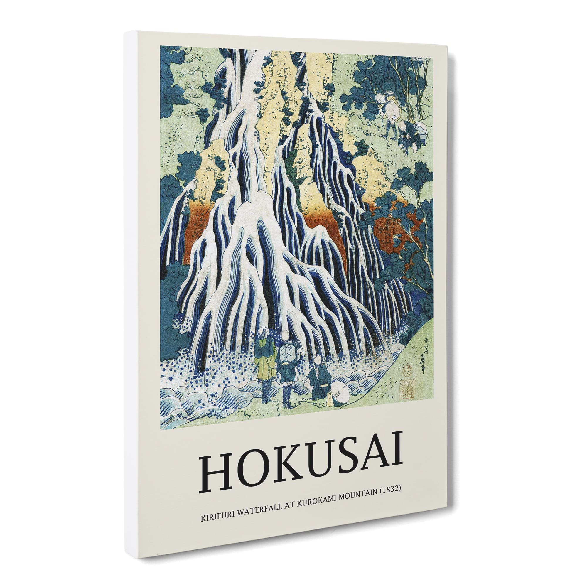 Shimotsuke Kurokami Yama Kurifuri No Taki By Katsushika Hokusai Canvas Print | Gallery Wrapped 30mm Frame Wall Art | 20x14 inches | Ready to Hang | Asian Picture | Living Room Bedroom Lounge Office