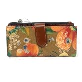 Patricia Nash Leather Nazari Bifold Wallet, Apricot Blossoms