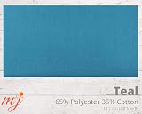 M & J Plain Teal Polycotton Fabric 44/112cm Wide 65/35 95GSM 4m view 2