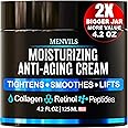 Mens Face Moisturizer Cream - Anti Aging & Wrinkle for Men with Collagen, Peptides, Jojoba Oil, Vitamins E - Face Lotion - Ag