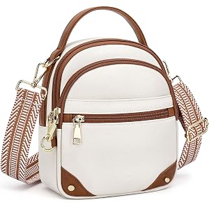 Fiiuos Anti Theft Crossbody Bag for Women RFID Small Purse Travel | Secure Crossbody Phone Purse with Handle, 5 RFID Slots, 7