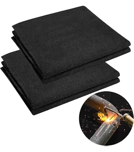 Fireproof Felt Welding Blanket, Flame Retardant Fabric Up To 2000 F, Heat Shield For Wood Burner, Smoker, Grill, Insulation Blanket, Fire Pit, Fireplace, Floor Protector, 39" X 39