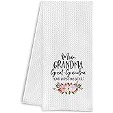Qpenm Great Grandma Kitchen Towels - Great Grandma Gifts,Great Grandma Baby Announcement, Great Grandma Mothers Day Dish Towel 16 X 24 Inches (Chenille)
