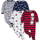 Gerber baby-boys 4 Pack Sleep 'N Play Footie