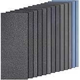Hyietta Sand Paper Assortment, 52 Sheets Assorted Grits 120/150/180/240/320/400/600/800/1000/1500/2000/2500/3000, 4 Sheets Each, 9 x 3.6 Inches, Dry & Wet Sanding, Abrasive Sanding Sheets