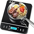 AAOBOSI Portable Induction Cooktop,1800W Induction Cooker with LCD Sensor Touch, Induction Cooktop Burner Child Safety Lock & 10H Timer, 9 Power 10 Temperature Setting for Cooking