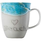 Cape Shore 15 oz Harbor Mug with Heart Beach Design